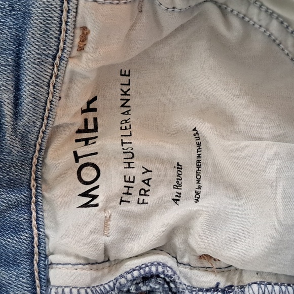 Mother Denim Womens The Hustler Ankle Fray Light Stretch Wash Straight Jeans 26 - Picture 8 of 11